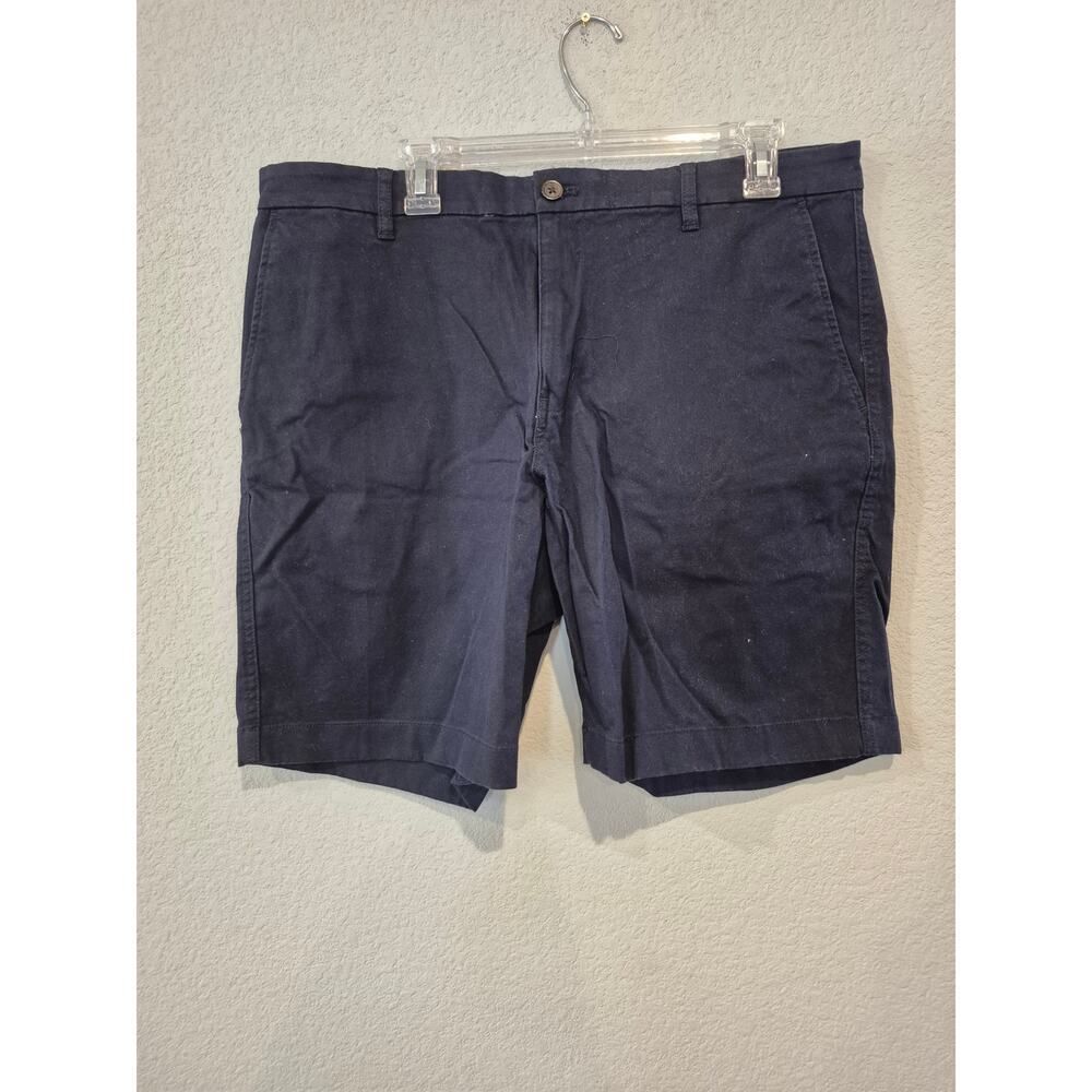 Chaps Men's Casual‎ Stretch Flat Front Chino Walk Shorts Cotton Size 36 Navy